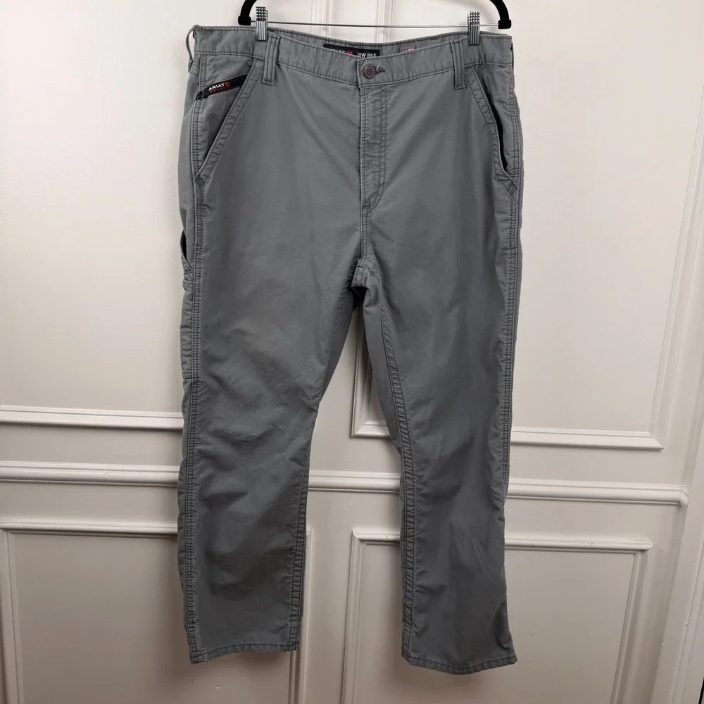 Ariat‎ FR M4 Low Rise Boot Cut Grey Work Pants Men 40x30 Flame Resistant CAT 2
